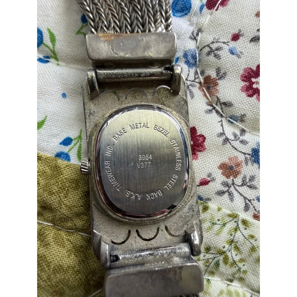 Gloria Vanderbilt Wristwatch Women OS Silver Marcasite Art Deco Quartz 3954